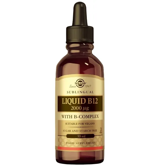 Solgar Vitamins Liquid B12 2000 Ug With B-Complex