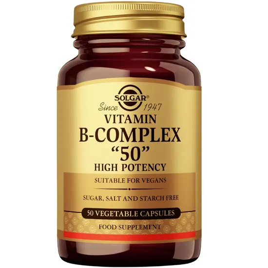 Solgar Vitamin B-Complex "50" High Potency Vegetable Capsules