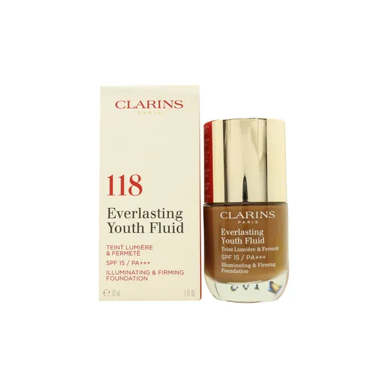 Clarins Everlasting Youth Fluid Foundation Spf 15 118-Sienna