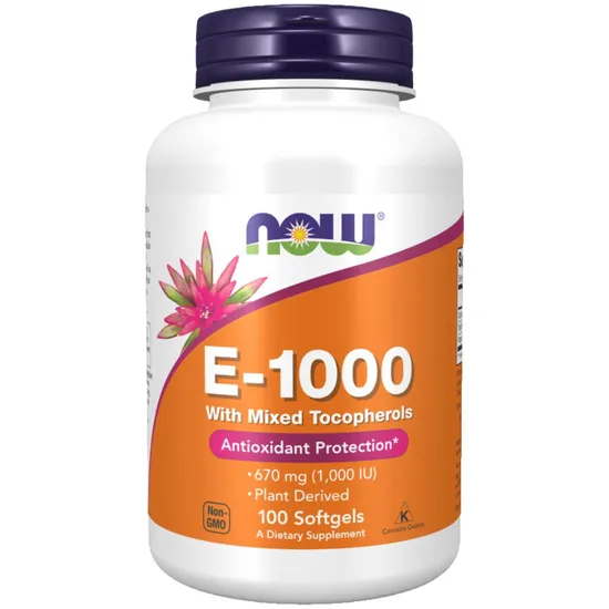 NOW Foods Vitamin E-1000 Natural Mixed Tocopherols Softgels