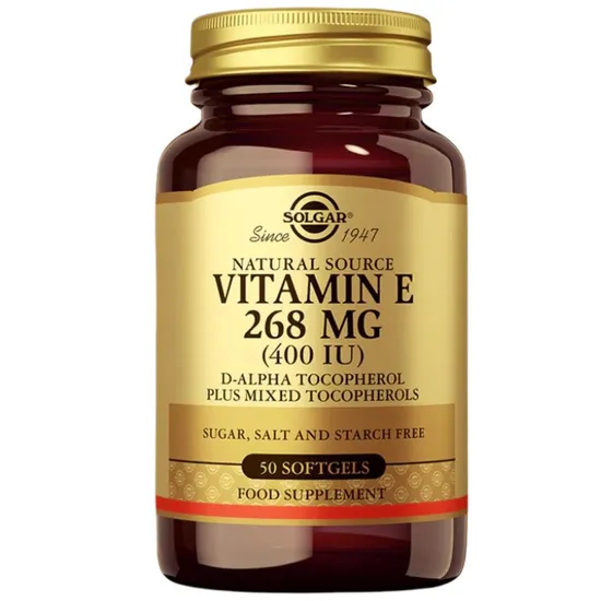 Solgar Vitamin E 268mg 400iu Vegetarian Softgels