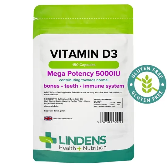 Lindens Vitamin D3 5000iu Capsules