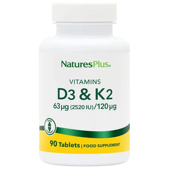 Nature's Plus Vitamin D3 2500iu With K2 120mcg Vegicaps