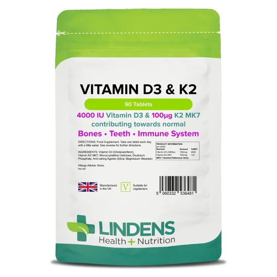 Lindens Vitamin D3 & K2 Tablets
