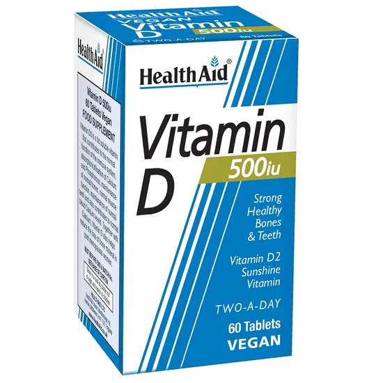 Health Aid Vitamin D 500iu Tablets