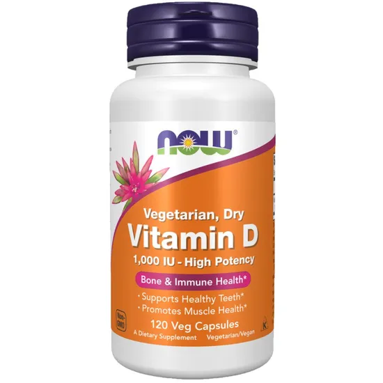 NOW Foods Vitamin D 1000iu Vegetarian Dry Capsules