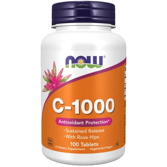 NOW Foods Vitamin C-1000 With Rose Hips Sustained Release Tablets