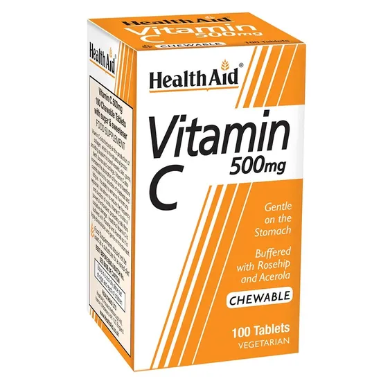 Health Aid Vitamin C 500Mg Chewable Tablets 100 Tablets