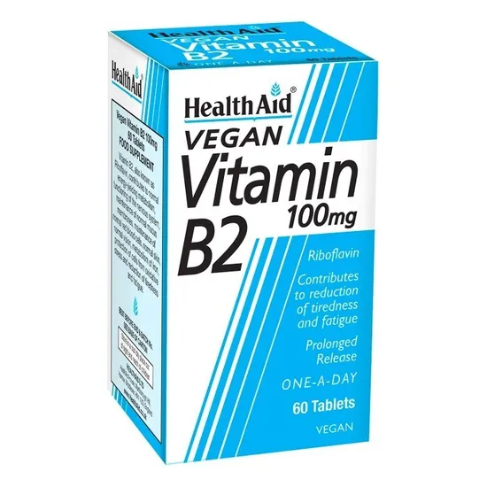 Health Aid Vitamin B2 100mg Prolonged Release Tablets