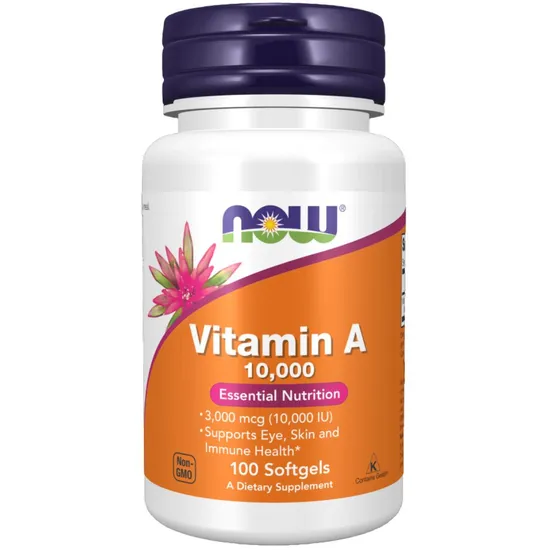 NOW Foods Vitamin A 10, 000iu Softgels