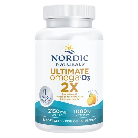 Nordic Naturals Ultimate Omega 2x With Vitamin D3 2150mg Lemon Softgels