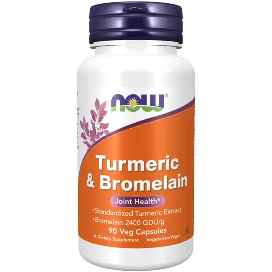 NOW Foods Turmeric & Bromelain Capsules
