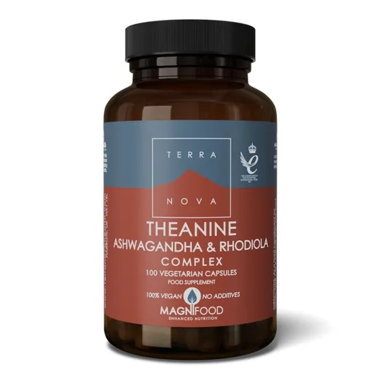 Terranova Theanine, Ashwagandha & Rhodiola Complex 100 Capsules