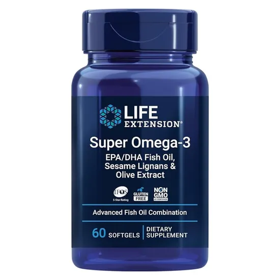 Life Extension Super Omega-3 EPA/DHA With Sesame Lignans & Olive Extract Softgels