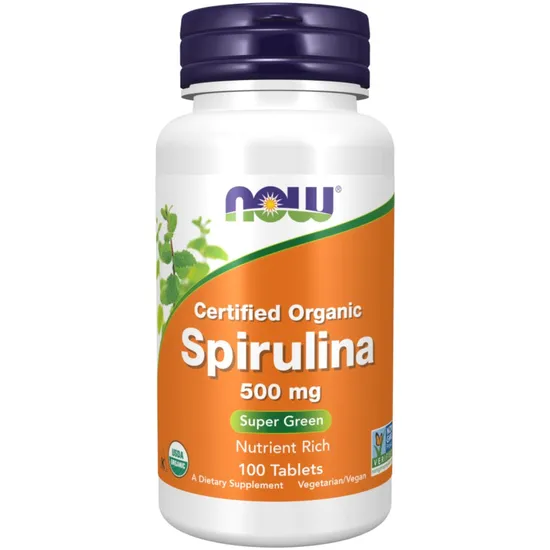 NOW Foods Spirulina Organic 500mg Tablets