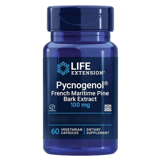 Life Extension Pycnogenol French Maritime Pine Bark Extract 100mg Vegicaps