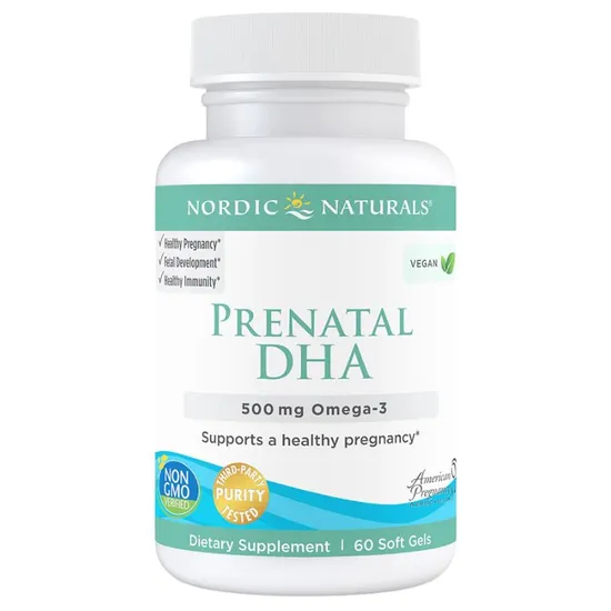 Nordic Naturals Prenatal DHA Vegan 500mg Softgels