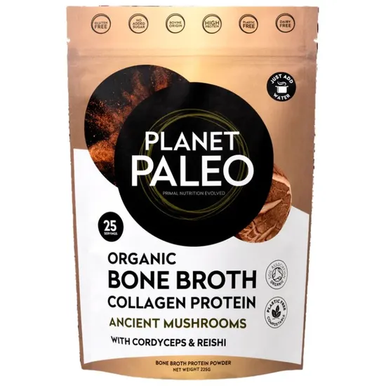 Planet Paleo Organic Bone Broth Collagen Protein Ancient Mushrooms
