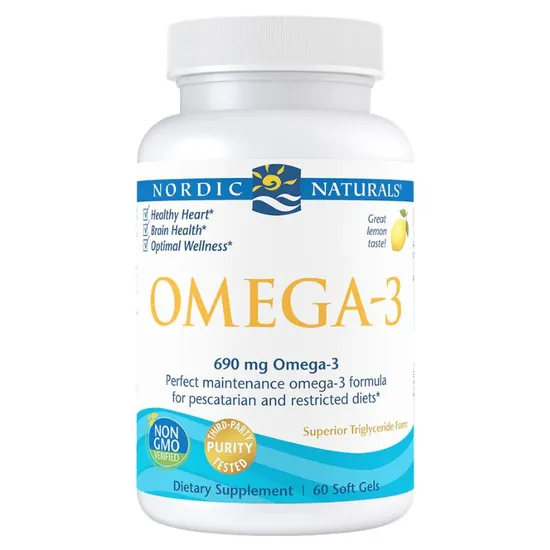 Nordic Naturals Omega-3 690mg Lemon Fish Gelatin Softgels