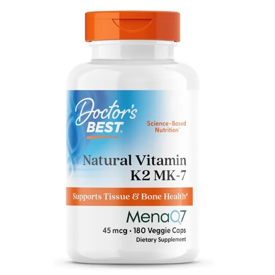 Doctor's Best Natural Vitamin K2 MK7 With MenaQ7 45mcg Vegicaps