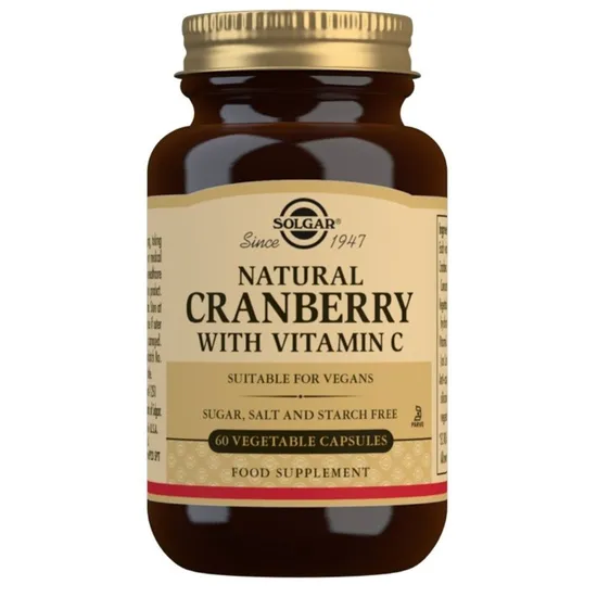 Solgar Natural Cranberry With Vitamin C Vegicaps