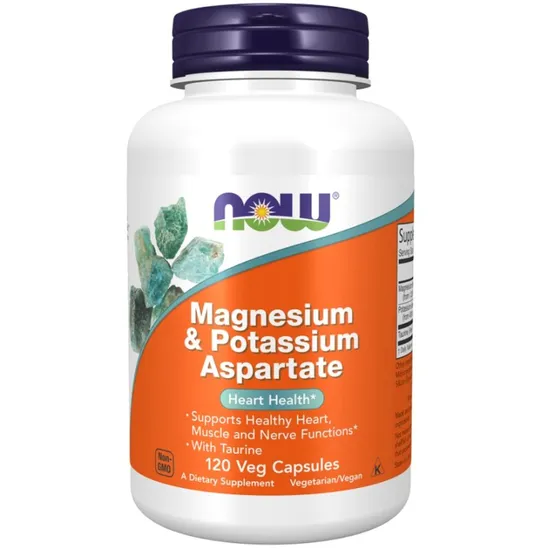 NOW Foods Magnesium & Potassium Aspartate With Taurine Capsules