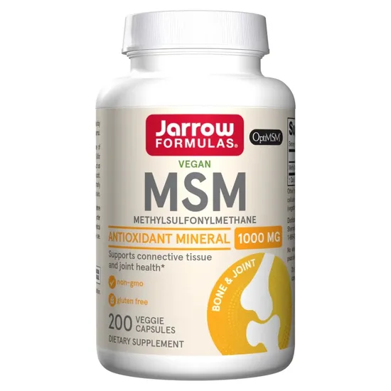 Jarrow Formulas MSM MethylSulfonylMethane Sulphur 1000mg Vegicaps