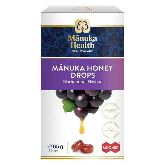 Manuka Health MGO 400+ Manuka Honey Drops With Blackcurrant