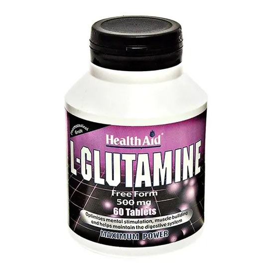 Health Aid L-Glutamine 500mg Tablets