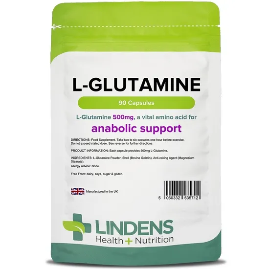 Lindens L-Glutamine 500mg Capsules