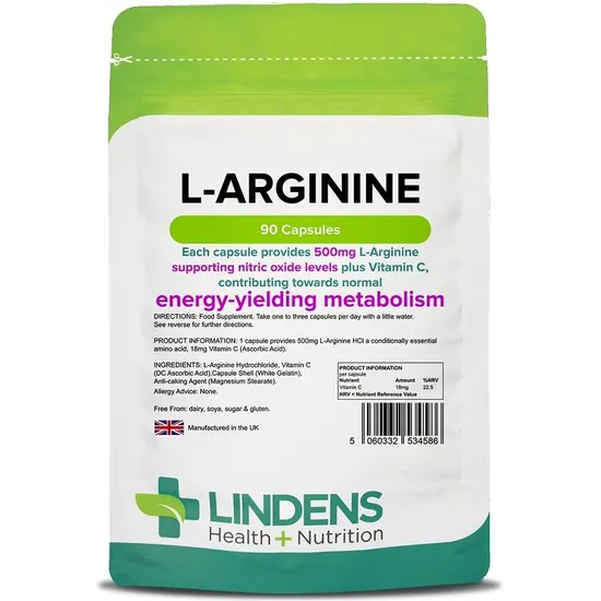 Lindens L-Arginine 500mg Capsules