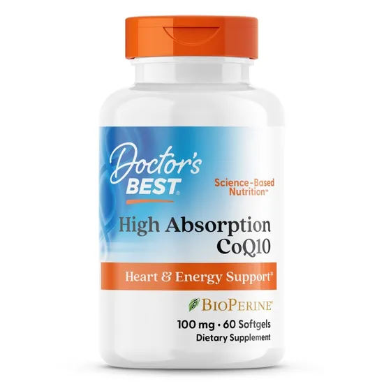 Doctor's Best High Absorption CoQ10 With BioPerine 100mg Softgels
