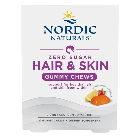 Nordic Naturals Hair & Skin Strawberry Lemonade Chewables