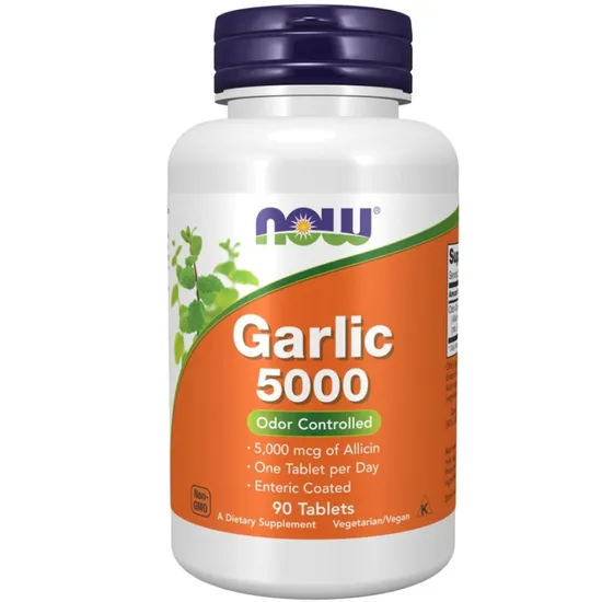NOW Foods Garlic 5000 Odour Controlled Tablets