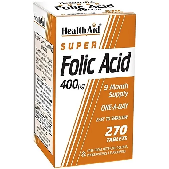 Health Aid Folic Acid 400Ug Tablets 270 Tablets