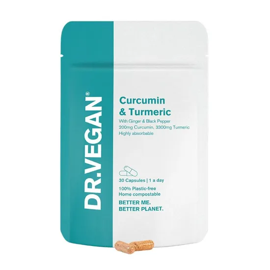 Dr Vegan Curcumin 200mg & Turmeric 3300mg Capsules