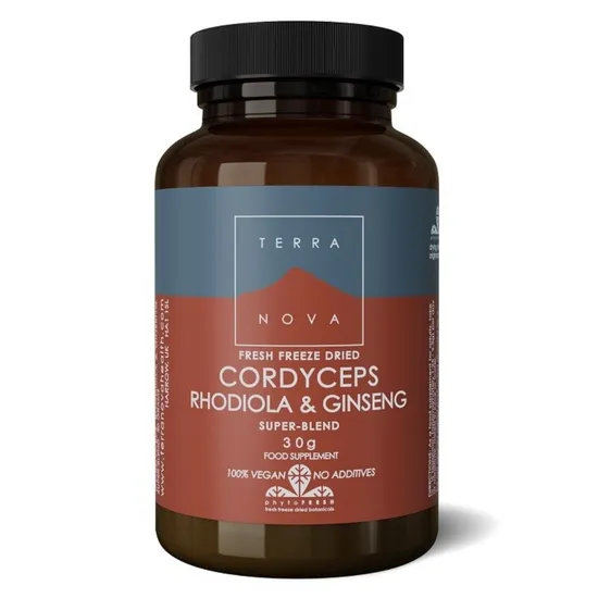 Terranova Cordyceps, Rhodiola & Ginseng Super-Blend Capsules