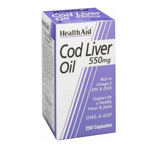 Health Aid Cod Liver Oil 550Mg Capsules 250 Capsules