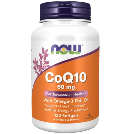 NOW Foods CoQ10 With Omega-3 60mg Softgels