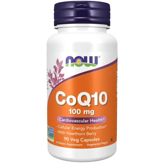 NOW Foods CoQ10 With Hawthorn Berry 100mg Capsules