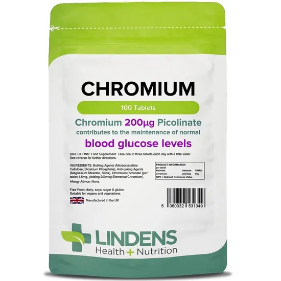 Lindens Chromium Picolinate 200mcg Tablets