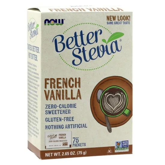 NOW Foods Better Stevia Packets French Vanilla