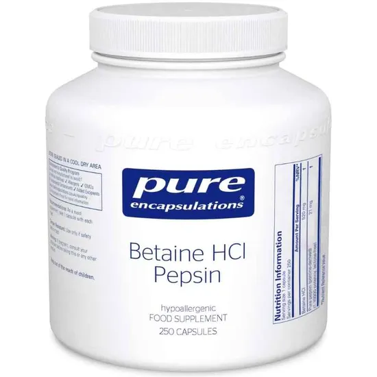 Pure Encapsulations Betaine HCl Pepsin Capsules