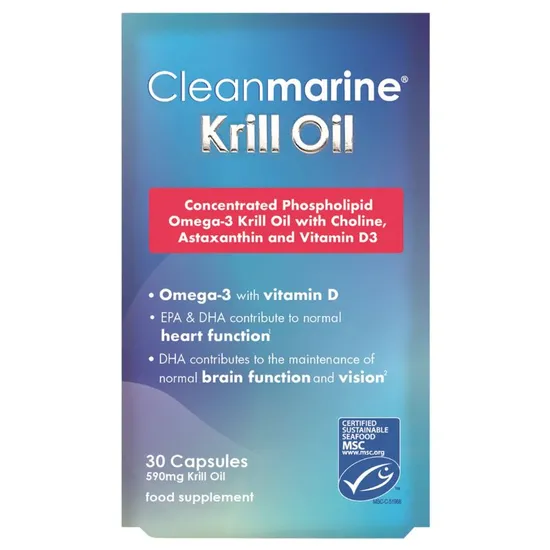 Cleanmarine Arine Krill Oil 50mg Marine Gelcaps