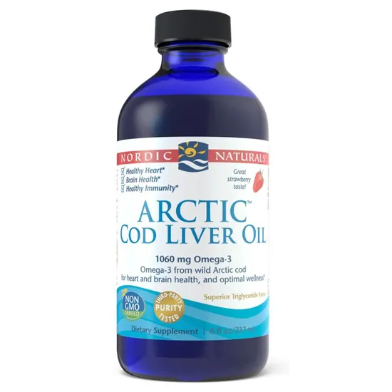Nordic Naturals Arctic Cod Liver Oil 1060mg Strawberry