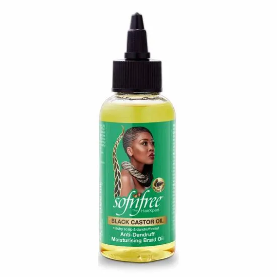 Sofn'Free Black Castor Oil Braid Oil