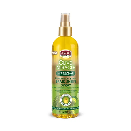 African Pride Olive Miracle Anti-Breakage Braid Sheen Spray