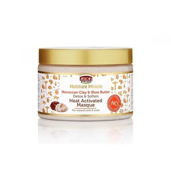 African Pride Moisture Miracle Moroccan Clay & Shea Butter Heat Activated Masque