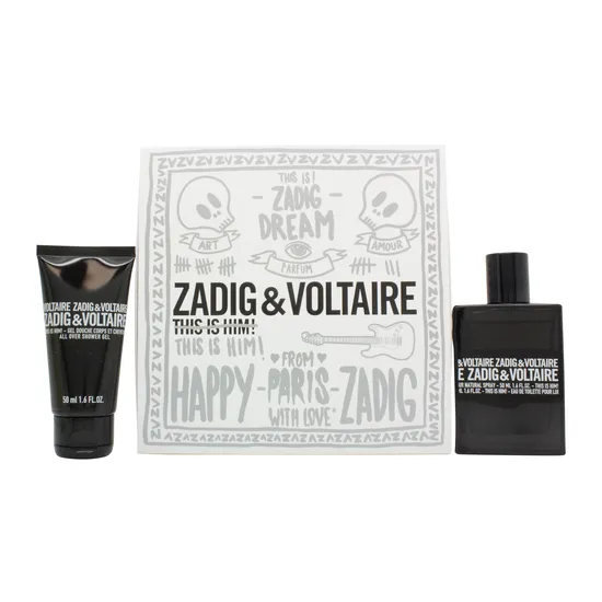 Zadig & Voltaire This Is Him Gift Set 50ml Eau De Toilette + 50ml Shower Gel