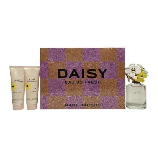 Marc Jacobs Daisy Eau So Fresh Gift Set 75ml Eau De Toilette + 75ml Body Lotion + 75ml Shower Gel